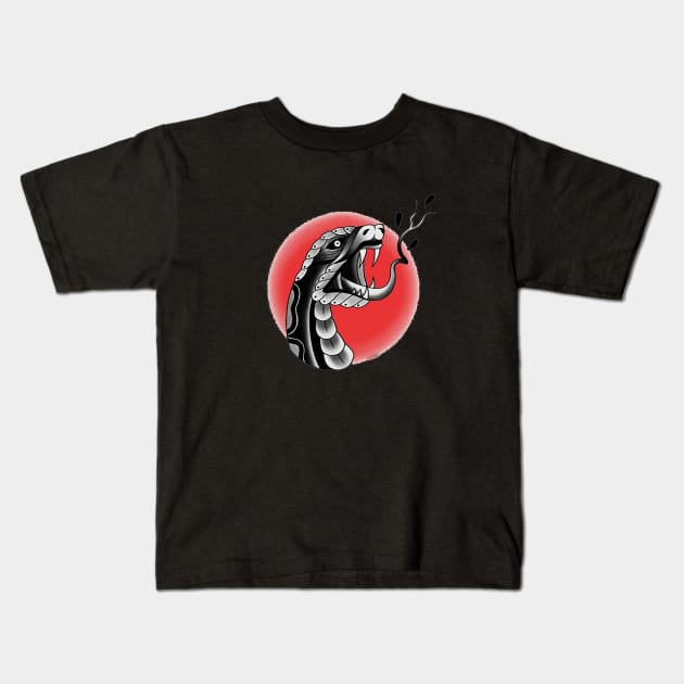 snake head Kids T-Shirt by mariebellamanda